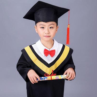 包邮博士服中小学生礼服幼儿园畢業袍幼稚园毕业照服装学院学士袍