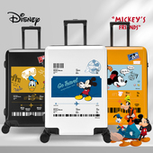 迪士尼行李箱女拉杆箱大容量24寸大学生出国26寸旅行箱轻便箱子男