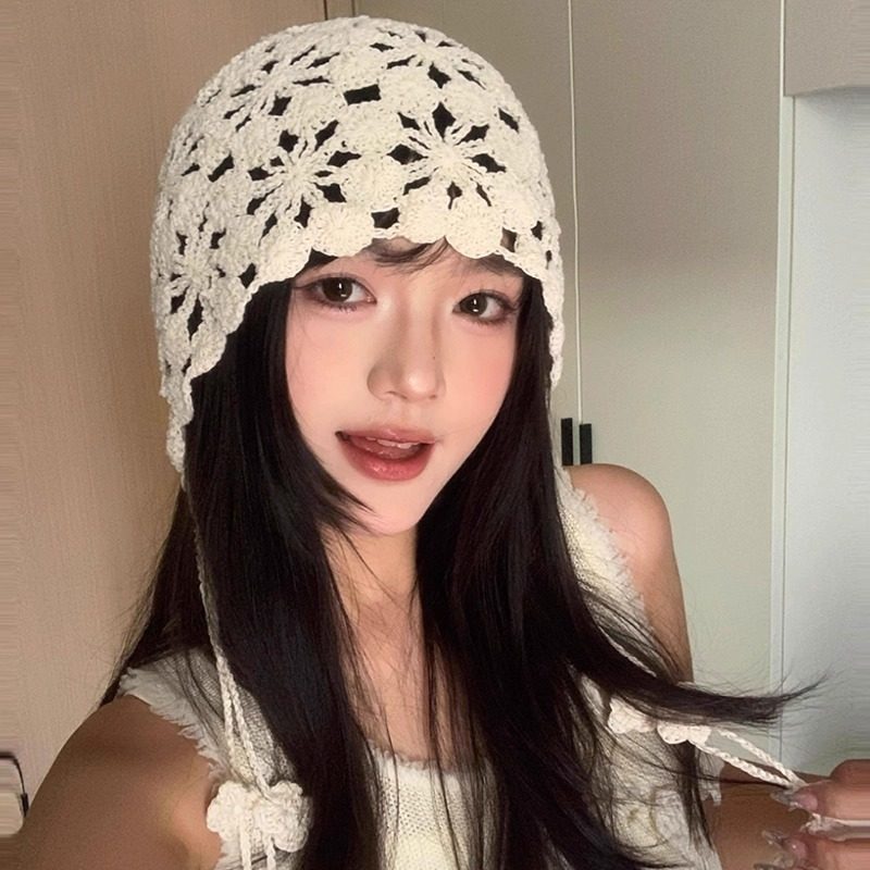 手工钩花帽子女民族风2025新款
