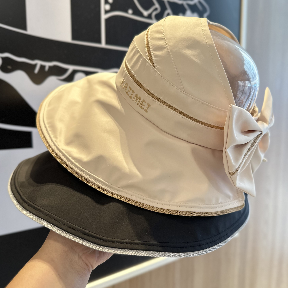 2025春季新款蝴蝶结空顶帽