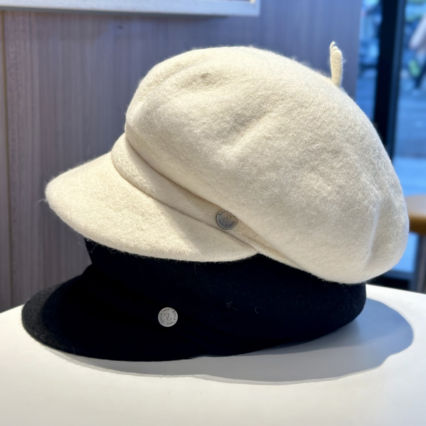 复古小标八角帽子女秋冬季