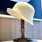 2025秋冬新款 保暖卷边渔夫帽子女百搭显脸小盆帽休闲百搭水桶帽