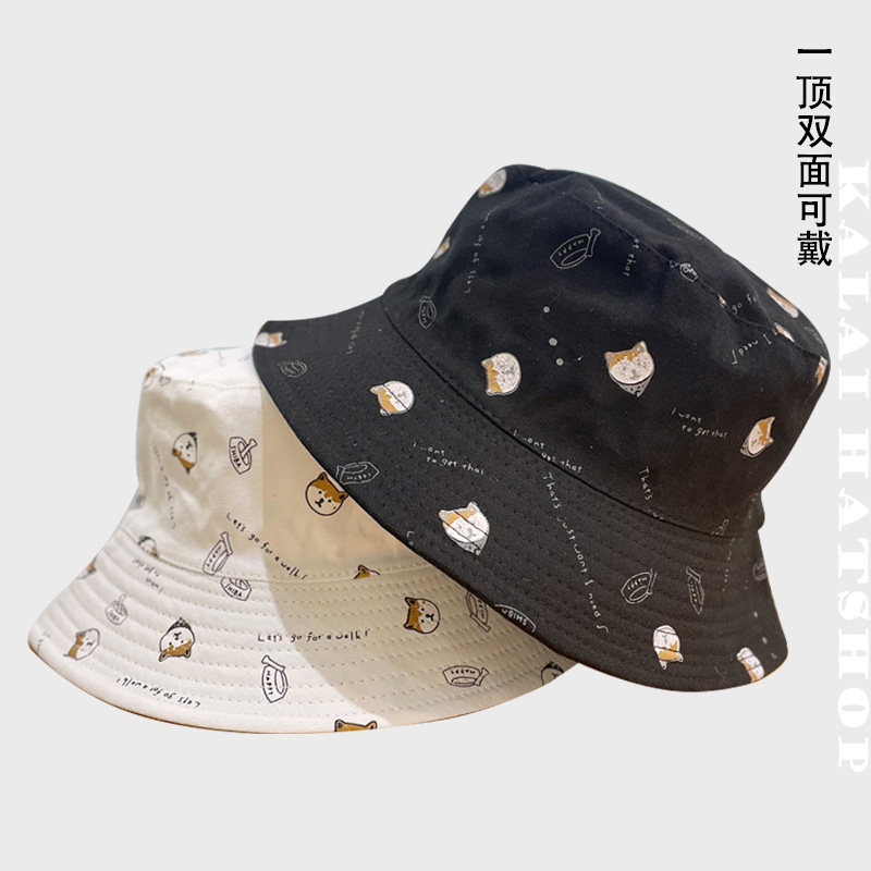 日系可爱卡通渔夫帽女子