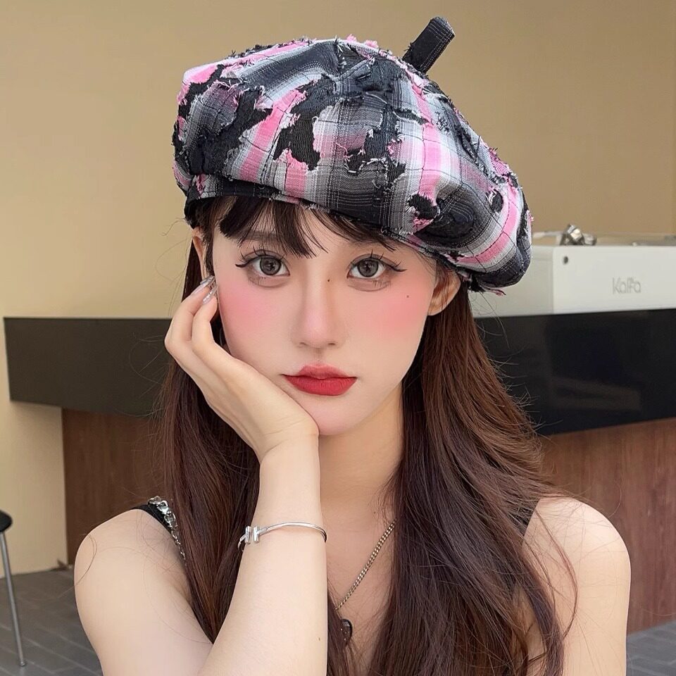 2025小众设计款贝雷帽子女