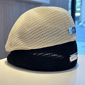 复古画家帽百搭 前进帽韩版 日系夏季 透气反戴贝雷帽子女金属标个性