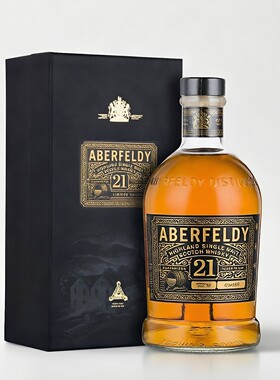 英国进口洋酒 艾柏迪21年艾伯迪Aberfeldy单一麦芽威士忌 700ml