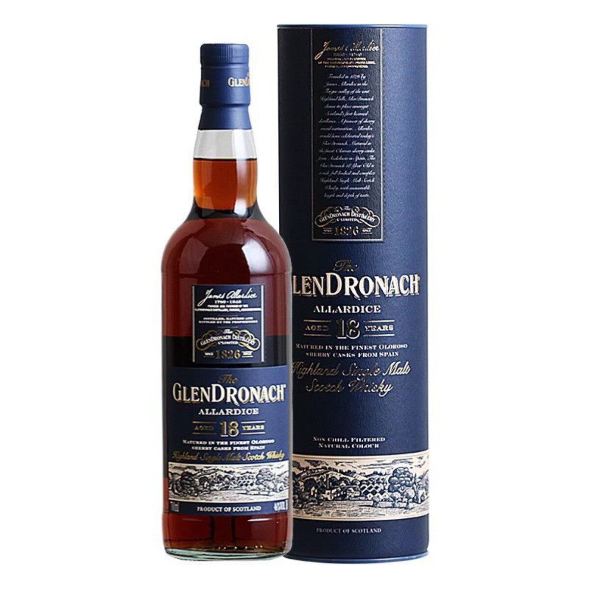 行货 格兰多纳18年单一麦芽苏格兰威士忌GLENDRONACH原装进口洋酒图片