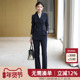 商务职业藏青色职业西装 西服套装 女干练显瘦正装 工作服通勤直筒裤