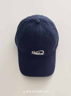 小众街头潮牌软顶复古刺绣字母棒球帽女韩版显脸小深顶鸭舌帽子男