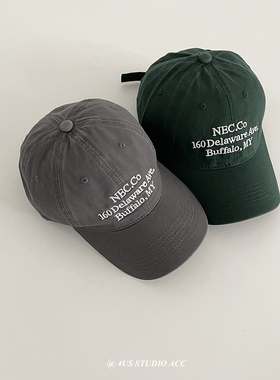 帽子女春夏季软顶刺绣字母棒球帽韩版ins显脸小百搭遮阳鸭舌帽男