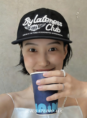 美式复古做旧平檐鸭舌帽女街头潮牌棒球帽春季新款平沿帽男显脸小