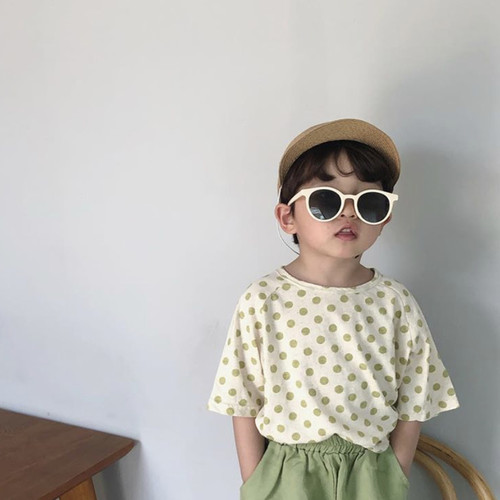 防紫外线女童复古小孩百搭墨镜