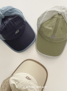 春夏季户外速干棒球帽情侣百搭拼色遮阳帽轻薄透气鸭舌帽女显脸小