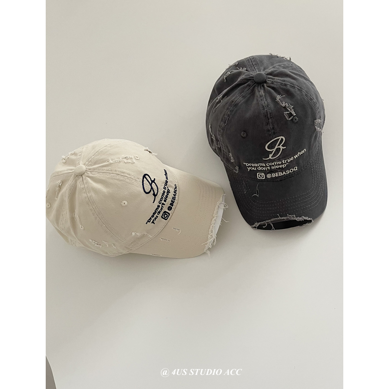 小众设计高街水洗破坏棒球帽