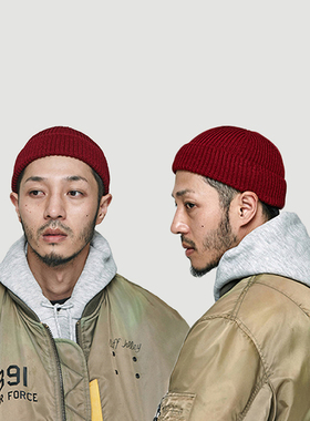 针织毛线帽子女秋冬天韩版潮套头冷帽瓜皮帽嘻哈街头雅痞水手帽男