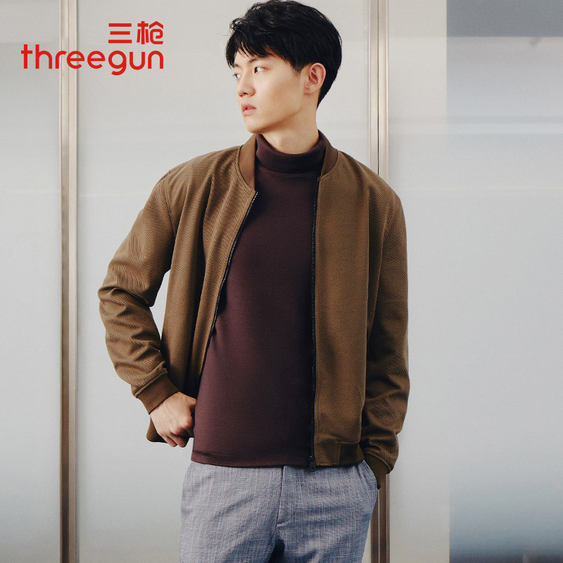 세군 보온 베이스 레이어 남성 가을 겨울 부드러운 촘촘한 면 두 옷깃 긴팔 면 스웨터 남성 단색 터틀넥 탑