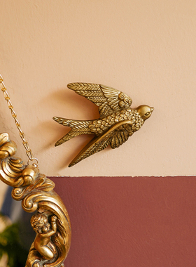 飞鸟壁挂ins风装饰品欧式墙面挂件客厅卧室复古墙上民宿壁饰燕子