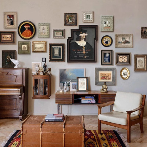 欧式风餐厅卧室复古组合装饰画