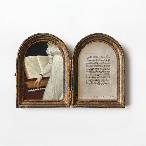 欧式风小众人物艺术轻奢书房挂画