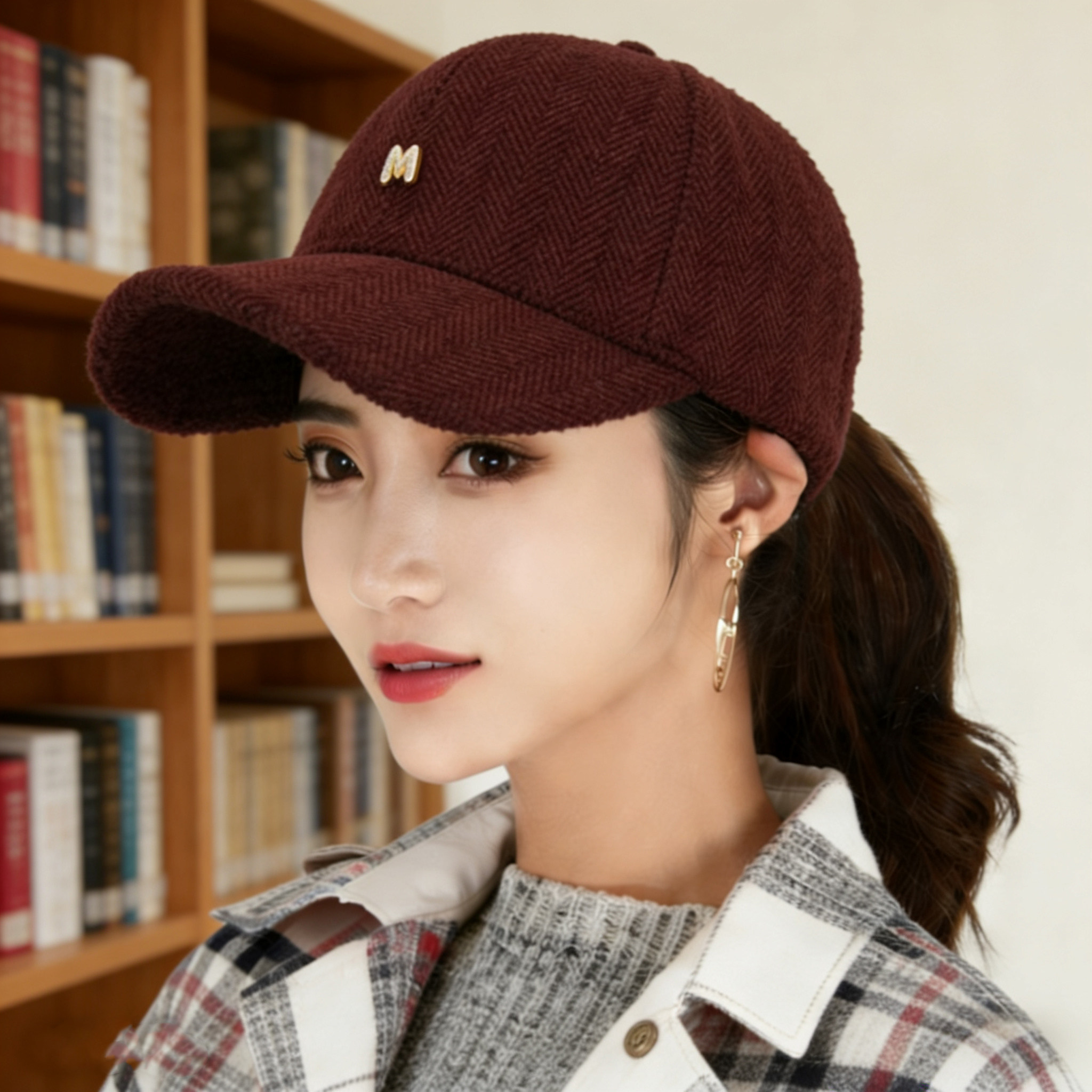 【品质好货】秋冬棒球帽弯檐鸭舌帽子女人灯芯绒硬顶大头显瘦脸小,服饰配件/皮带/帽子/围巾,帽子,淘宝优惠券,粉丝福利购,淘宝优惠卷