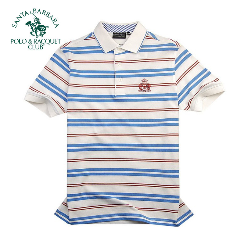 SANTA BARBARA POLO & RACQUET CLUB Summer style Business Casual man Pure cotton short sleeve POLO Sweater PS11KT318in the Men's clothing,  Polo Shirts  category - from Buy2taobao.com to provide professional Taobao agent buy service