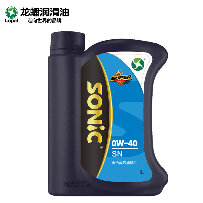 龙蟠汽油机油 SONIC T1 全合成 SN 0W-40 1L 正品发动机机油