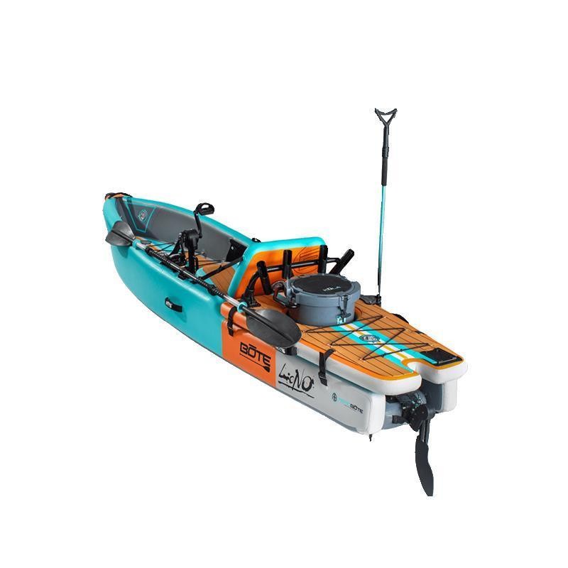 BOTE充气皮划艇高端钓鱼船便携式桨板加厚耐磨耐划休闲小船LONO大
