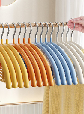 日本进口衣架防肩角无痕家用浸塑晾衣服撑子挂晒衣撑凉衣架子挂钩