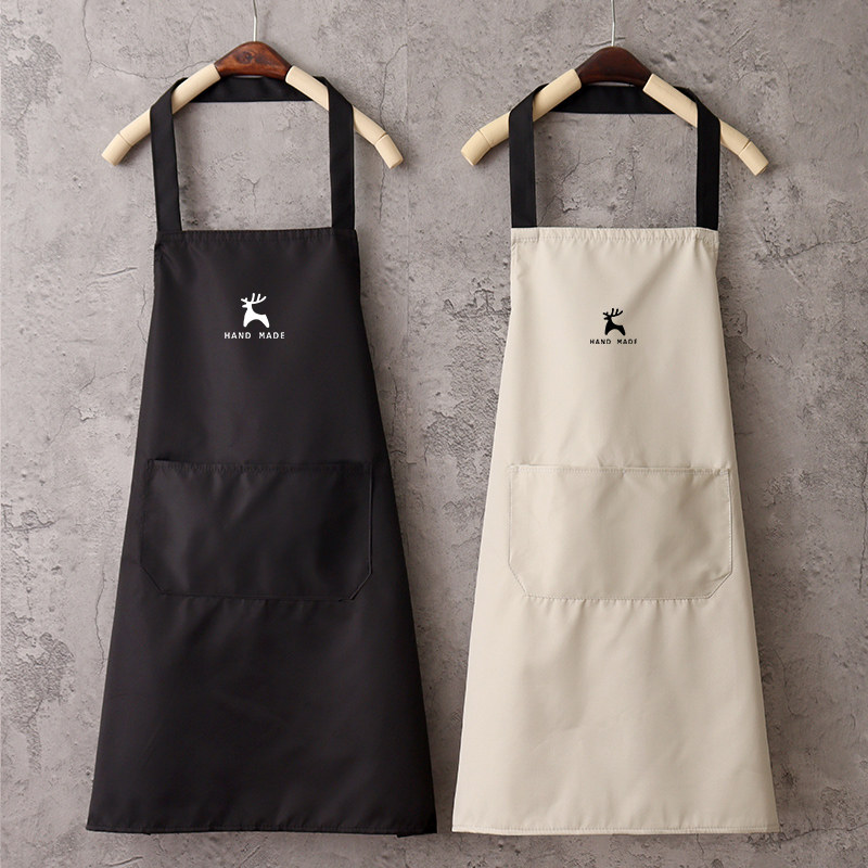 日本进口新款家用北欧防水可爱厨房做饭防油女围裙上班工作服男士