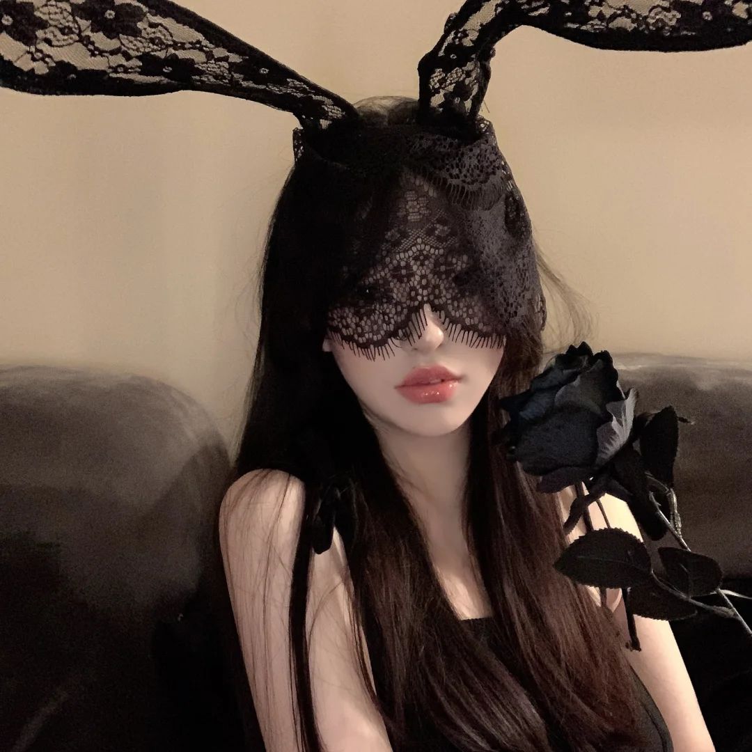 兔女郎直播眼罩性感蕾丝面具