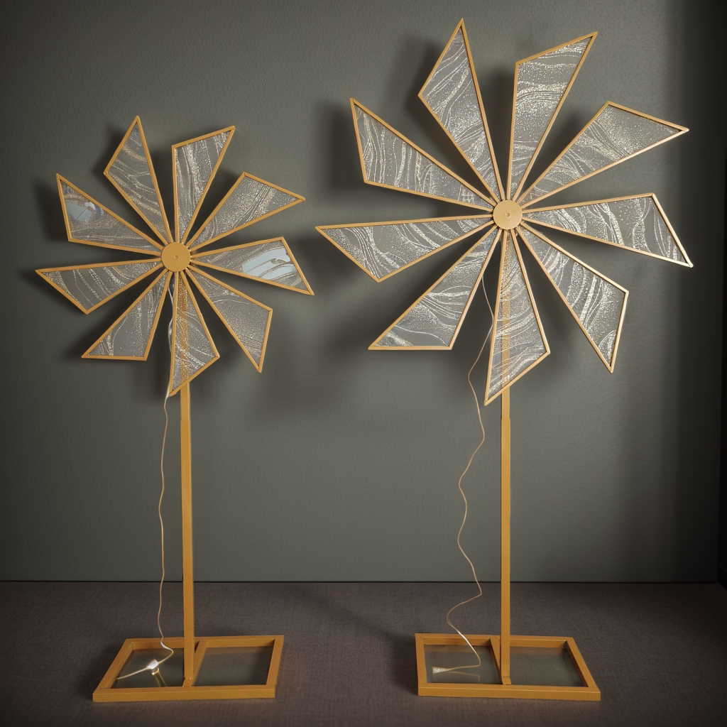 旋转路引铁艺舞台道具摩天轮婚礼电动婚礼风车现场布置摆件