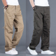 男春秋中年男士 纯棉厚款 工装 休闲裤 裤 宽松直筒男裤 运动长裤 子男