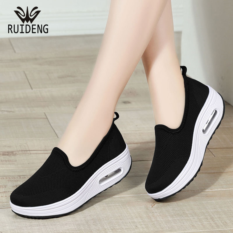 睿登浅口透气摇摇鞋女鞋软底减震旅游鞋休闲鞋妈妈鞋女鞋2025秋季,女鞋,松糕（摇摇）鞋,淘宝优惠券,粉丝福利购,淘宝优惠卷