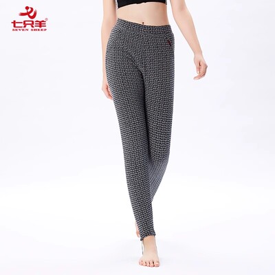 七只羊暖膝防风加绒棉裤中年女士冬季长裤QZY-7826