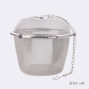 铭威304不锈钢茶球网状球圆桶形煮茶网隔茶球过滤器泡茶器球多款