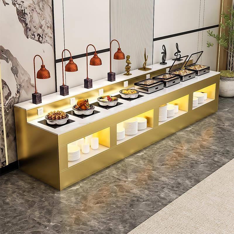 【香港包邮直运】高档酒店餐厅早餐台取餐台食堂自助餐台靠墙布菲