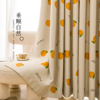 加州全遮光卡通招财印花