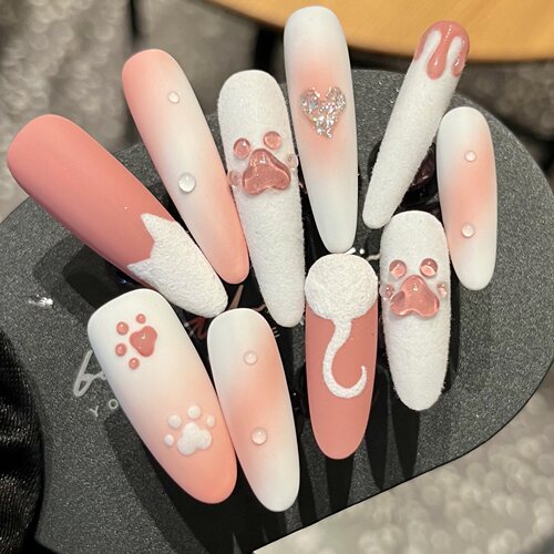 立体小猫爪纯手工穿戴甲