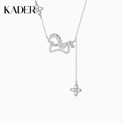 卡蒂罗马上幸运项链女四叶草S925银小众设计马年本命年新年礼物