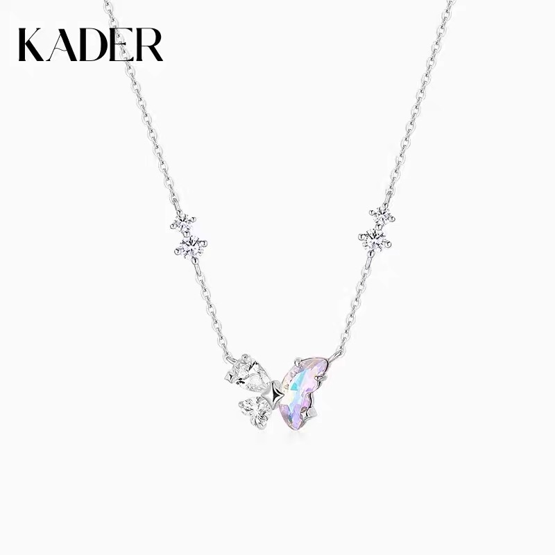 卡蒂罗月光蝶语项链女S925纯银轻奢小众设计简约生日礼物送女友