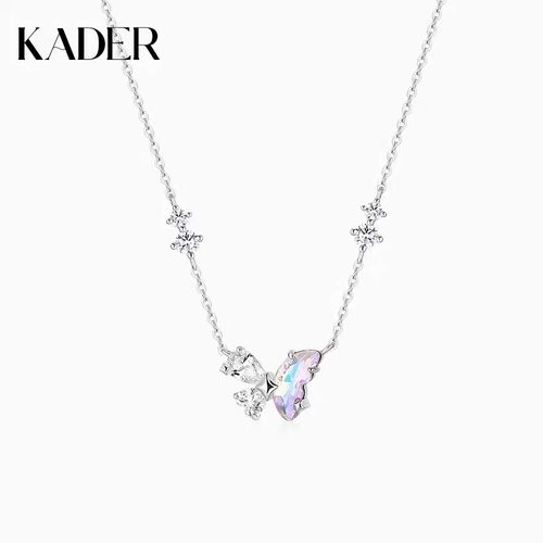 卡蒂罗月光蝶语项链女S925纯银轻奢小众设计简约生日礼物送女友