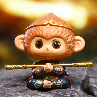 可爱悟空车载摇头摆件美猴王齐天大圣新款玩偶挂件车内装饰品小