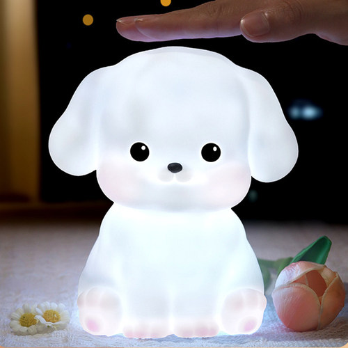 可爱儿童台灯小狗夜灯卧室床头灯可爱动物睡眠女生狗狗小夜灯网不 - 封面