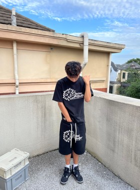 SNOWMAKER美式街头夏季drill运动短裤套装