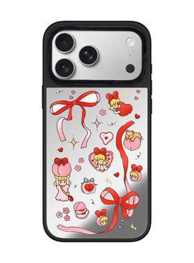 【韩国】新年捧花少女拥喜乐适用苹果17promax壳iphone16plus镜面保护15/1413pro磁吸Magsafe12ins11