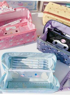 Sanrio Large Capacity Pencil Case Kawaii Cinnamoroll Melody