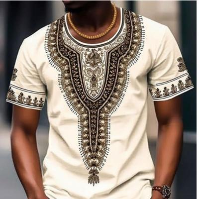 Men'S T-Shirt Summer Short Sleeve Tops Totem Printed Tee