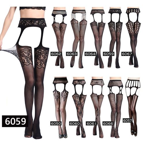 Women Sexy Lingerie Stockings Garter Belt Stripe Elastic