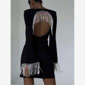 Tassel 镂空露背流苏U型领连衣裙 Dress Hollowed Out neck