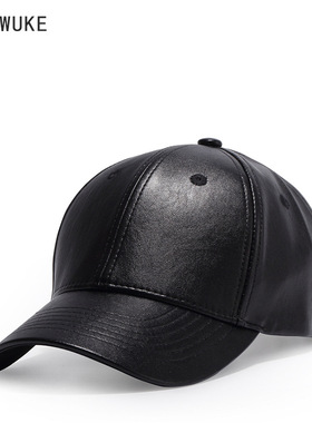 leather caps for men women fashion hihop black snapback new